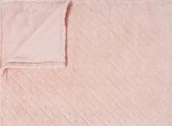 Plaid embossé en polyester 140 x 200 cm (Rose)