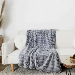 Plaid en polyester imitation fourrure Opulence 120 x 150 cm