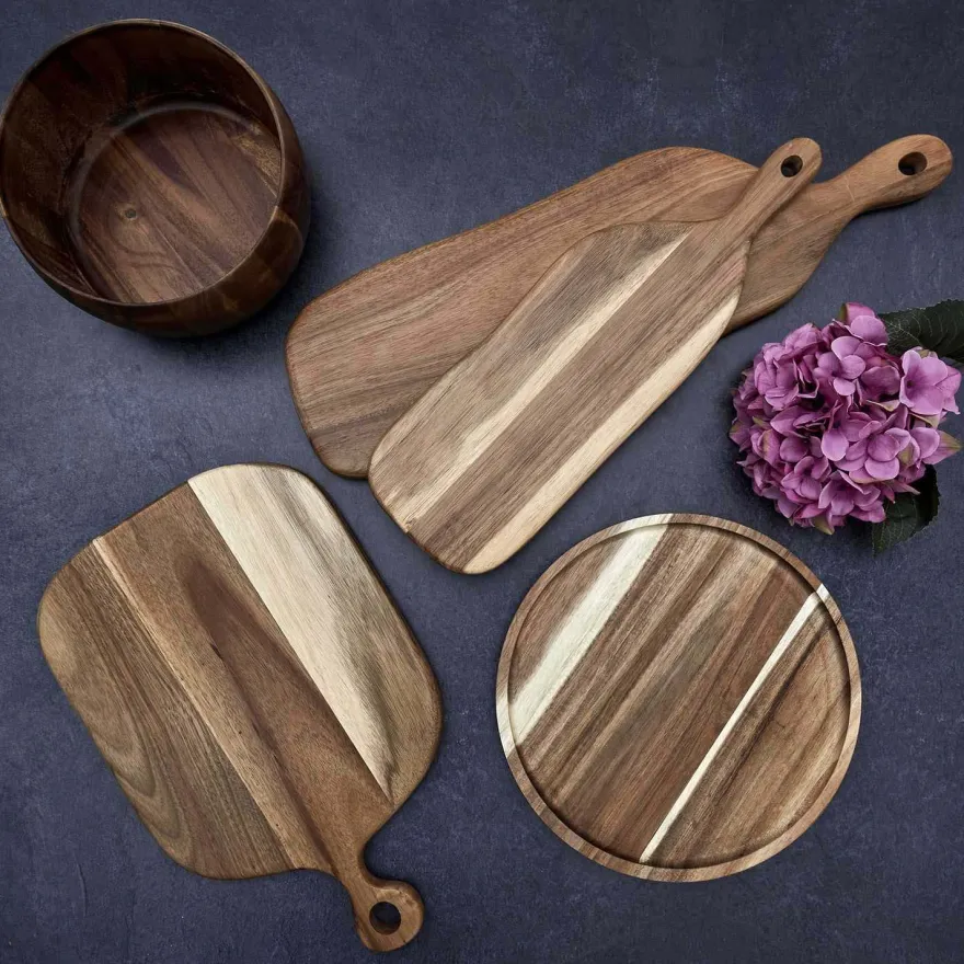 Planche de présentation en bois d'acacia (50 x 15 cm)
