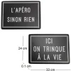 Plaques décoratives en métal Apéro (Lot de 2)