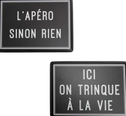 Plaques décoratives en métal Apéro (Lot de 2)