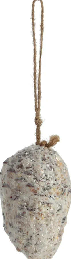 Pomme de pin fourrée de graines et graisse pour oiseaux (Lot de 2)