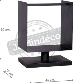 Porte-bûches sur pied design 45 cm
