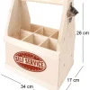 Porte-bouteilles en bois avec décapsuleur
