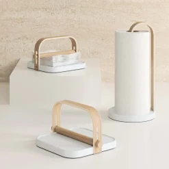 Porte-serviettes en abs et frêne Bellwood