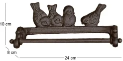 Porte torchon en fonte oiseaux