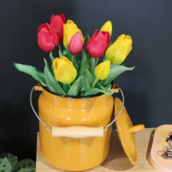 Pot à lait en émail Classic15 x 20 cm (Jaune)