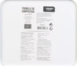 Poubelle de cuisine à compost vintage