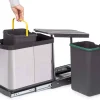 Poubelle de recyclage extraction manuelle 2 bacs 12 litres Recycle