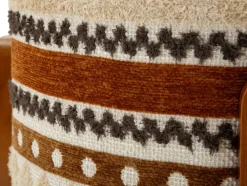 Pouf en tissu avec pieds en bois Ethnic (Modèle 1)