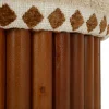 Pouf en tissu avec pieds en bois Ethnic (Modèle 2)