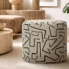 Pouf en tissu Nairobi 44 x 40 cm