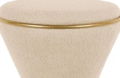 Pouf en tissu teddy Gustar (Marron sable)