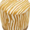 Pouf en tisu Savana 40 x 40 cm (Moutarde)