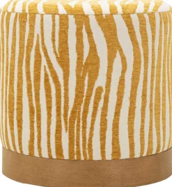 Pouf en tisu Savana 40 x 40 cm (Moutarde)