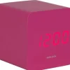 Réveil carré LED en MDF Spry (Rose)