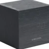 Réveil en bois carré Cube (Noir)