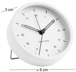 Réveil en métal style moderne Tinge (Blanc)