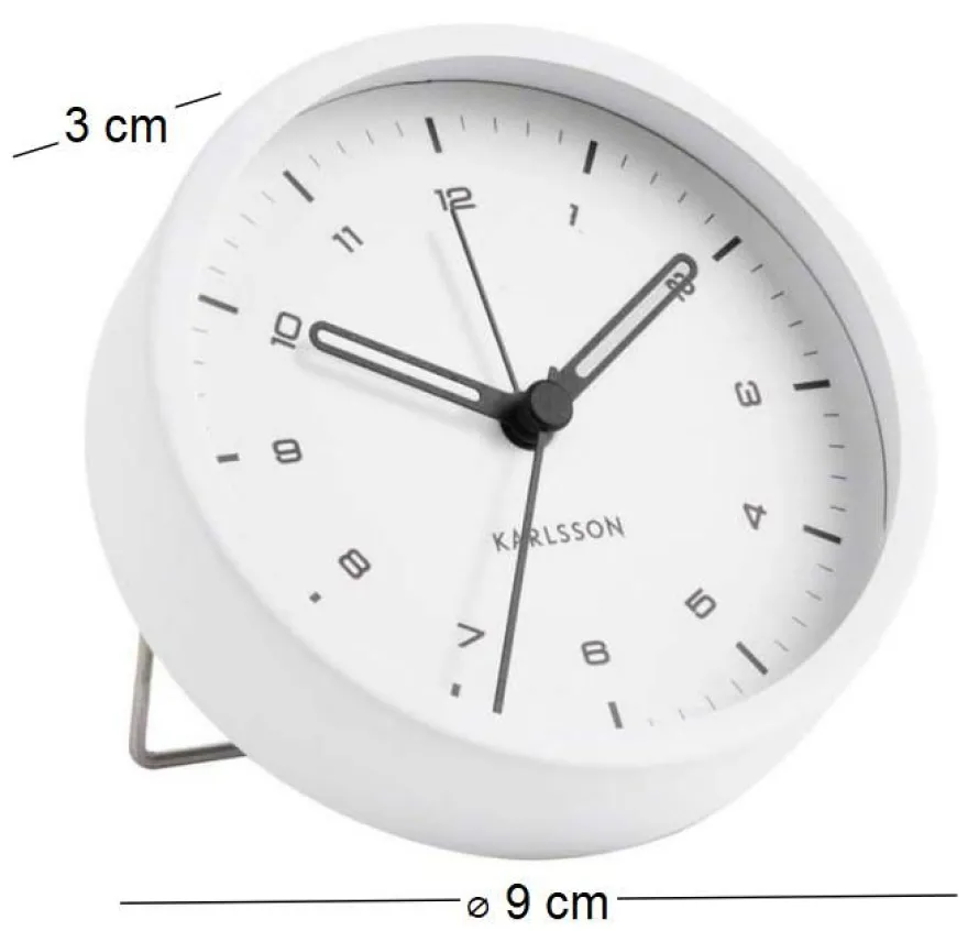 Réveil en métal style moderne Tinge (Blanc)
