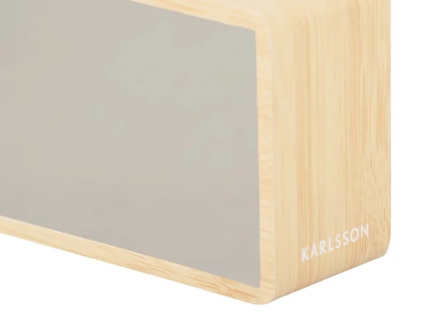 Réveil leden ABS effet bois Silver (Bois clair)
