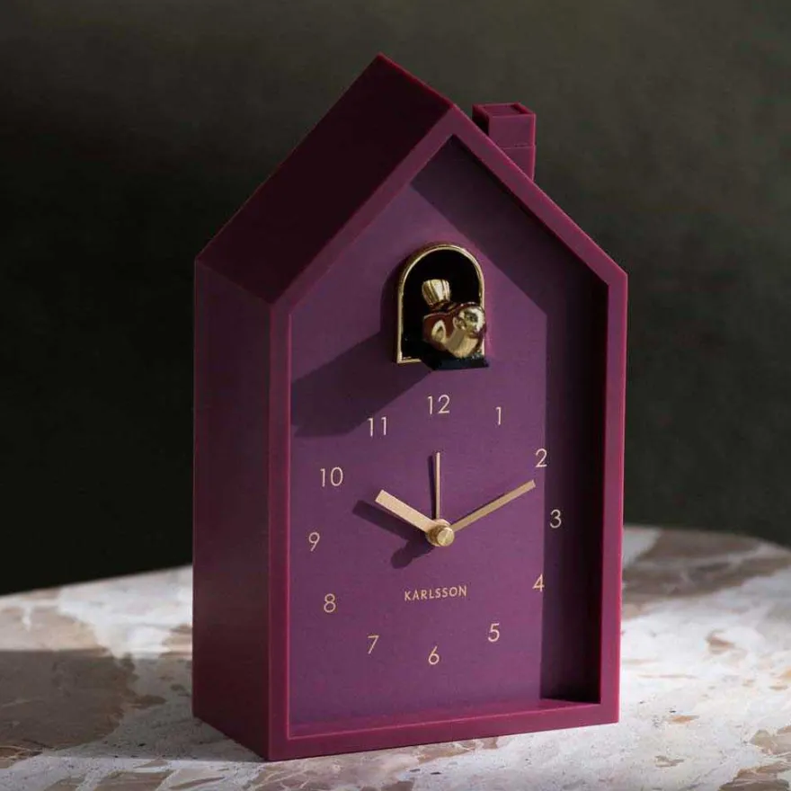 Réveil matin en plastique Cuckoo Oro (Mauve foncé)