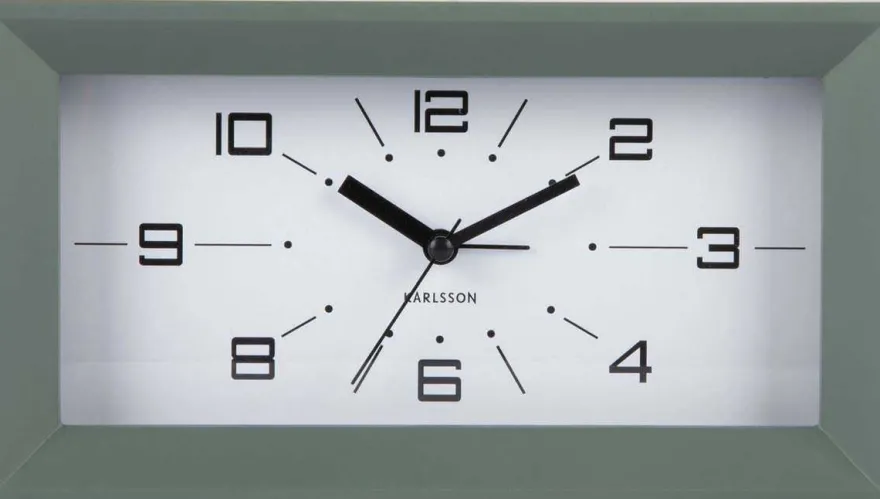 Réveil matin rectangulaire Lujo (Vert)