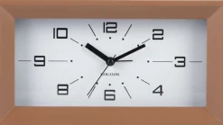 Réveil matin rectangulaire Lujo (Marron)