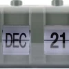 Réveil Retro Tube Calendar Flip (Vert)