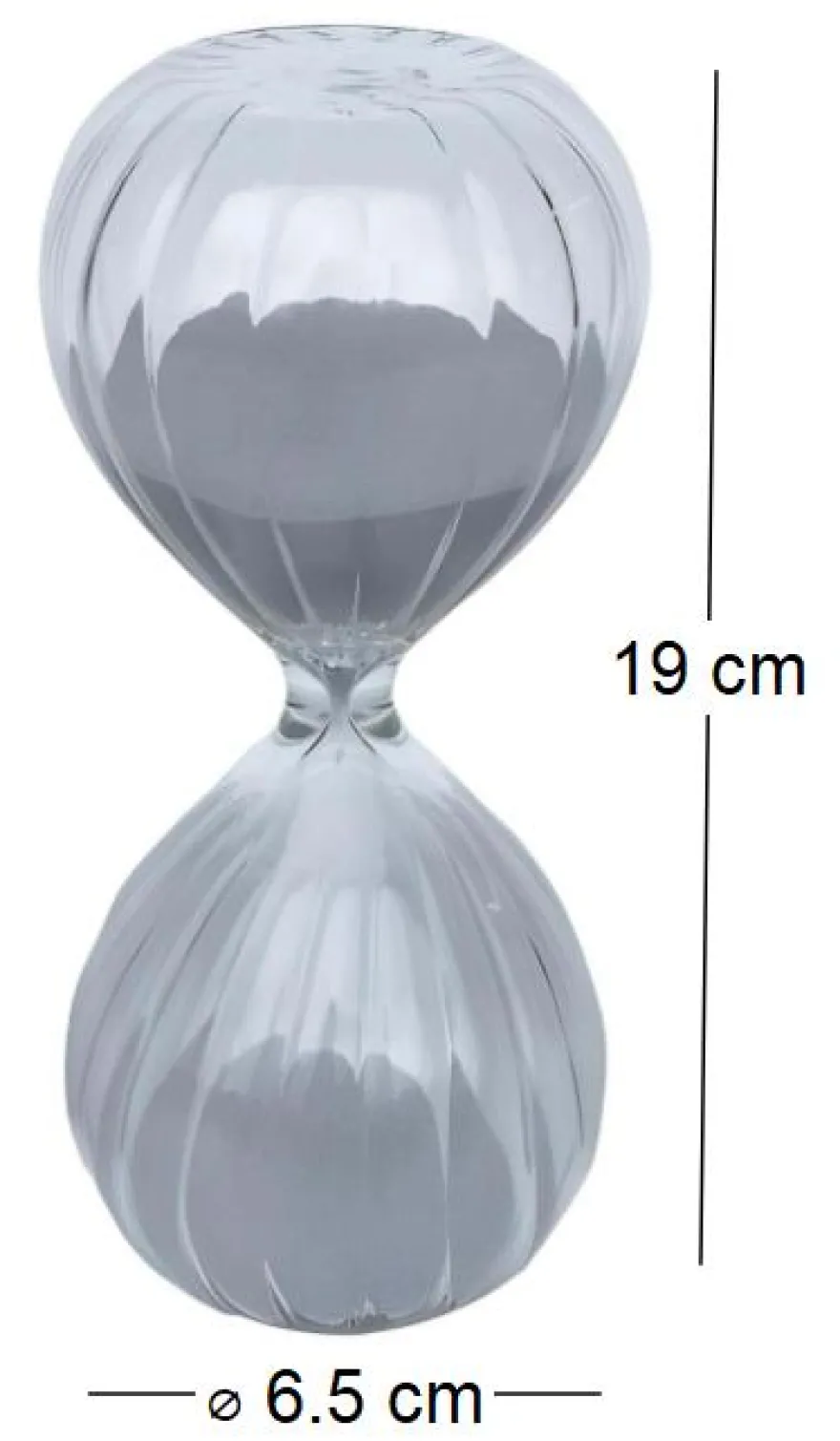 Sablier en verre strié 15 min