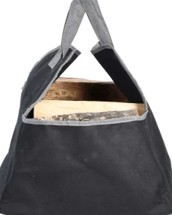 Sac à bûches en polyester noir