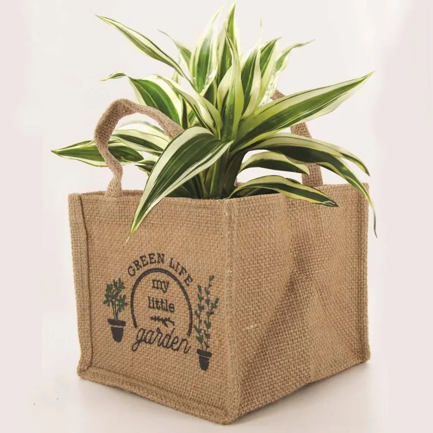 Sac à plantation en jute plastifiée My Little Market (14 cm)