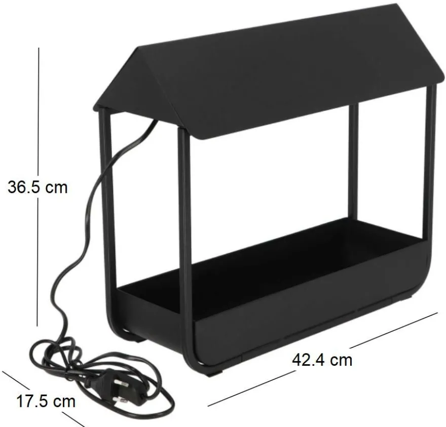 Serre avec lampe de croissance design (Noir)
