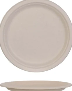 Set de 10 assiettes éco-responsables en blé 25 cm