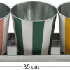 Set de 3 cache-pots en zinc Cabana 12 cm