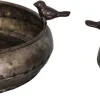 Set de 2 mangeoires à oiseaux en zinc