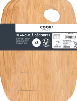 Set de 3 planches à découper en bambou