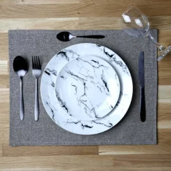 Set de table en coton Black forest 35 x 45 cm (Lot de 6) (Gris)