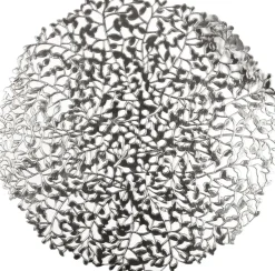 Set de table rond feuillage 38 cm (Argenté)