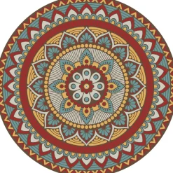 Set de table rond mandala 38 cm (Lot de 6) (Coloré)
