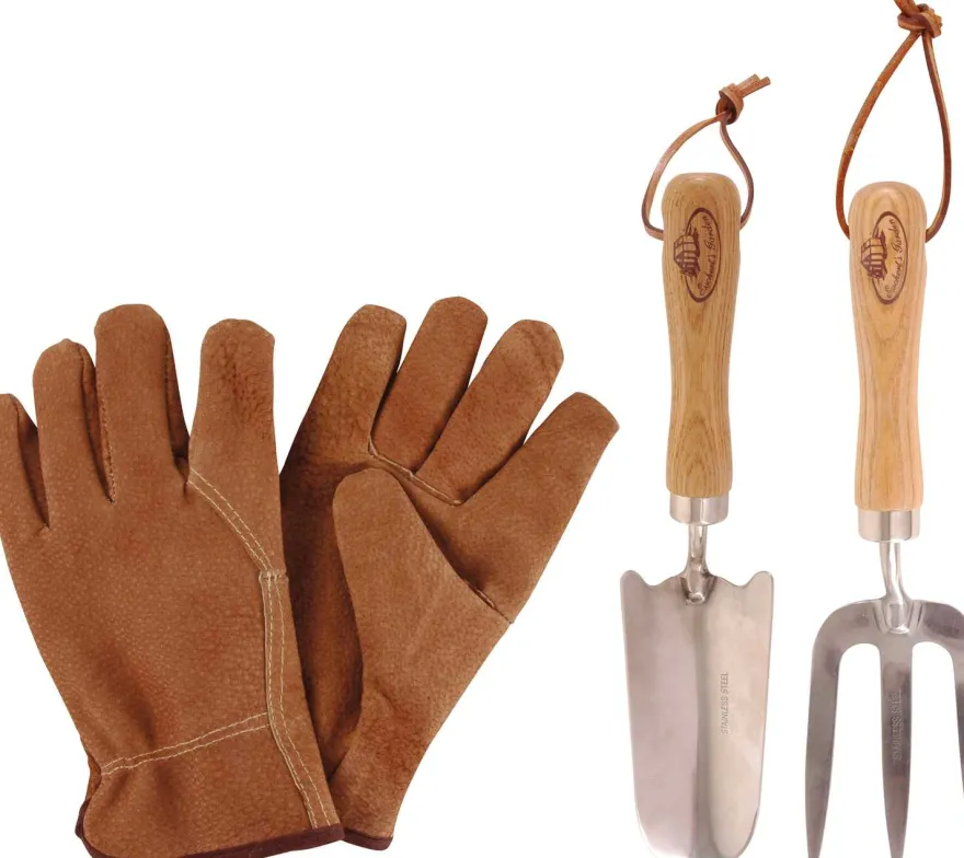 Set d'outils de jardin à main avec gants