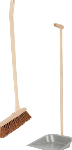 Set pelle et balai en bois dde hêtre et acier