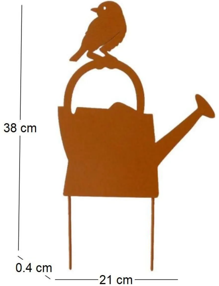 Silhouette arrosoir sur pique21 x 38 cm
