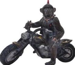 Statuette animal motard en polyrésine (Singe)
