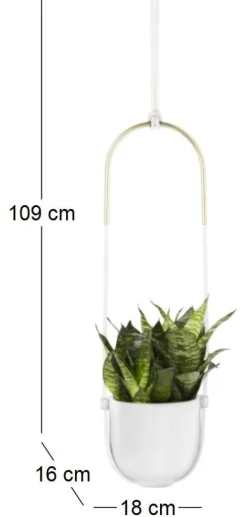 Support à plantes en céramique Bolo (Blanc)