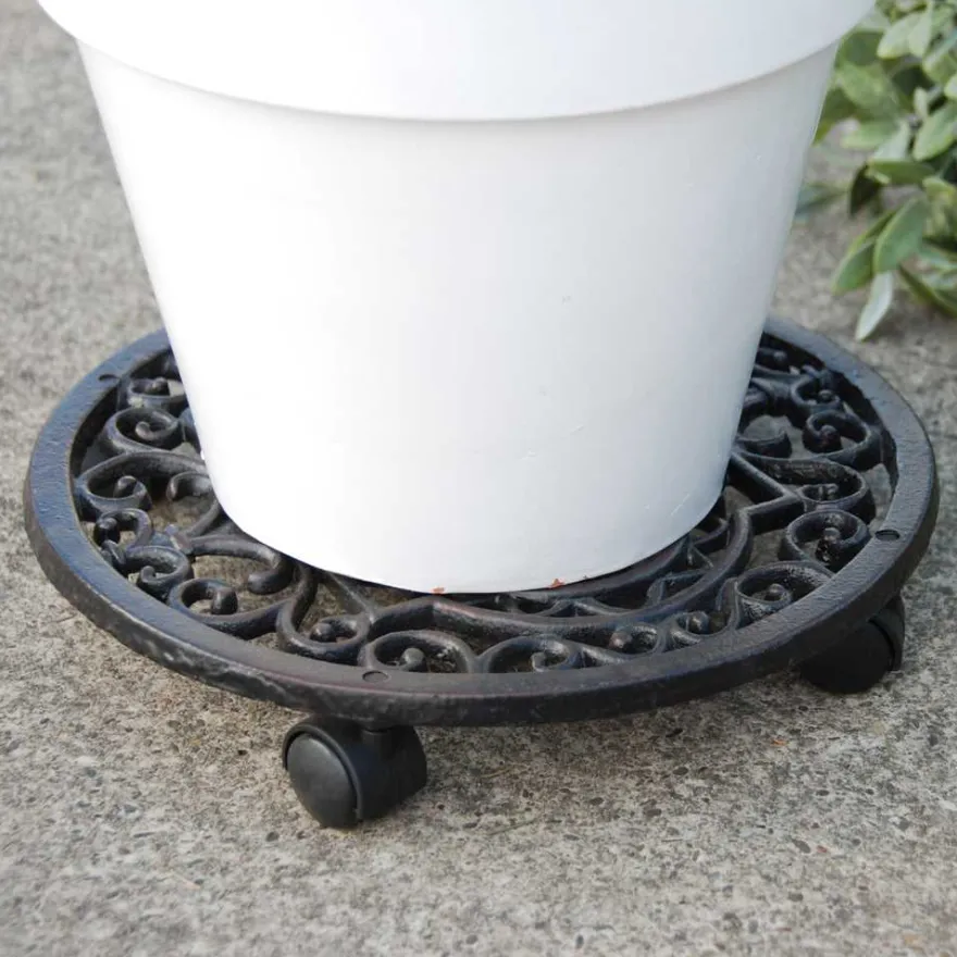 Support à plantes en fonte (Rond)