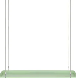 Support à plantes rectangulaire à suspendre vert (Longueur de 58 cm)
