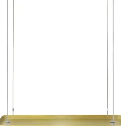 Support à plantes rectangulaire à suspendre doré (Longueur de 58 cm)