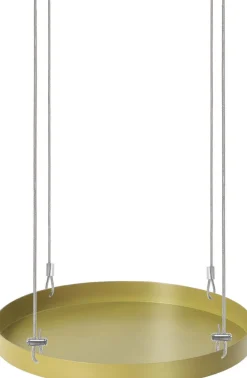 Support à plantes rond à suspendre doré (Diamètre de 24 cm)