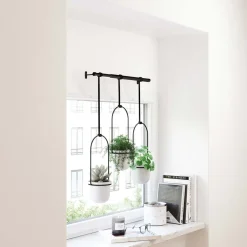Support à plantes Triflora (Blanc et noir)