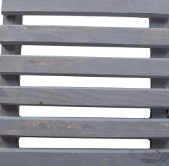 Support à roulettes en bois pour plantes d'intérieur (Carré - Gris)